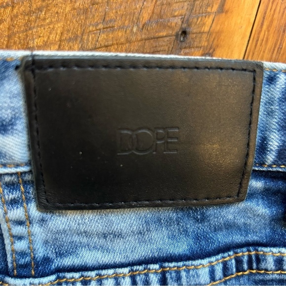 Dope Distressed Denim Shorts Blue Wash Size 34 Men’s - Picture 5 of 6